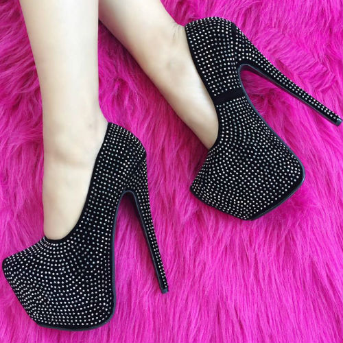Rhinestone Platform Heels
