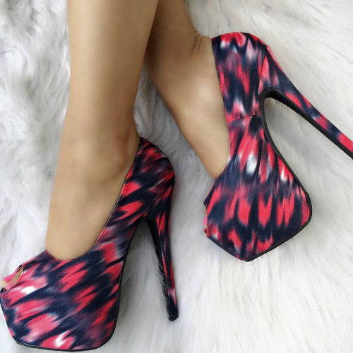 Multi Printed High Heels