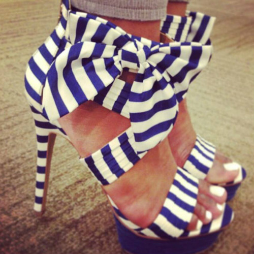 Navy Platform Sandals - Khloe