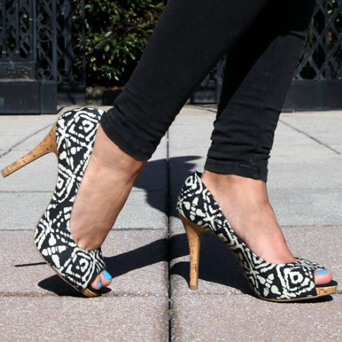 Peep Toe Platform Pumps - Kate