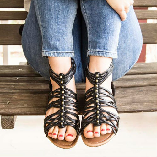 Woven Gladiator Flat - Syrin