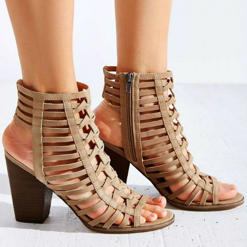 Black Leather Sandals - Percey