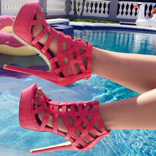 Cut Out Peep Toe Platforms