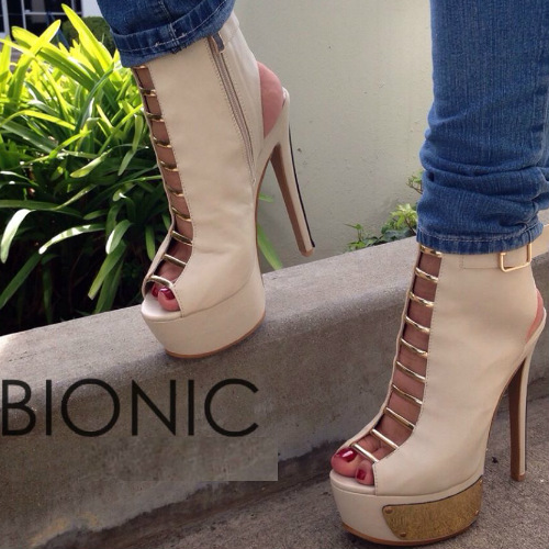 Peep Toe Strappy Cut Out Booties