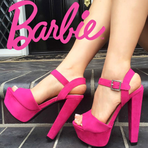 Peep Toe Platform Chunky Heels