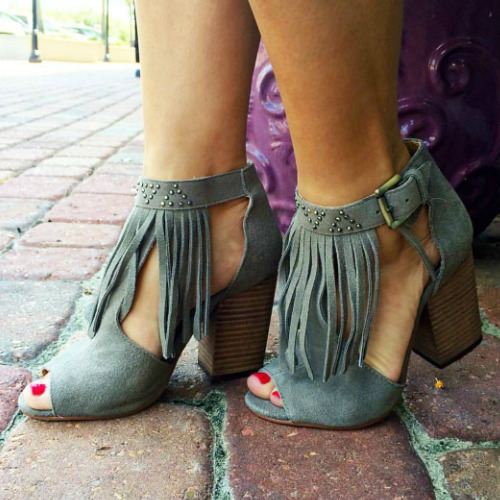 Chinese Laundry Boho Leather Fringe Booties