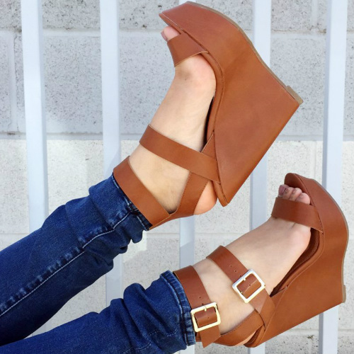 Double Ankle Strap Wedges Double Ankle Strap Wedges