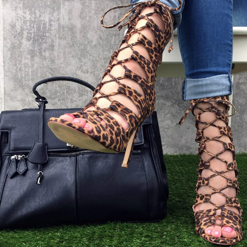 Laced Up Corset Heels