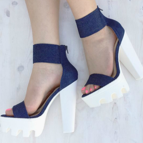 Faux Nubuck Lug Heels
