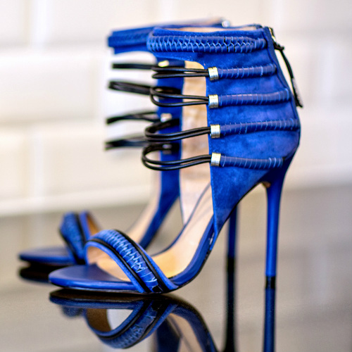 L.A.M.B. Katelyn Ankle Heel Sandals