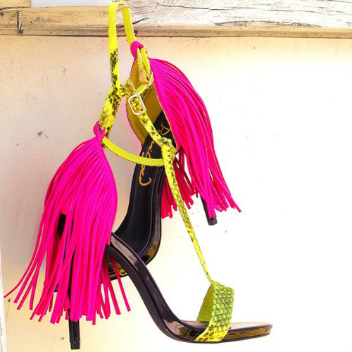 Privileged Strada - Neon Yellow Heels