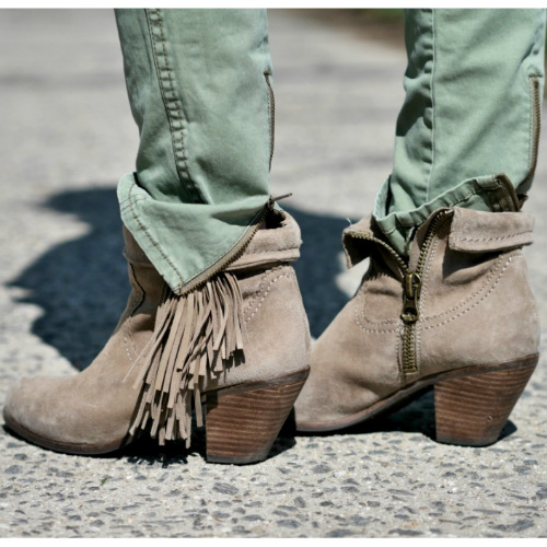 Sam Edelman Louie Fringe-Trimmed Booties