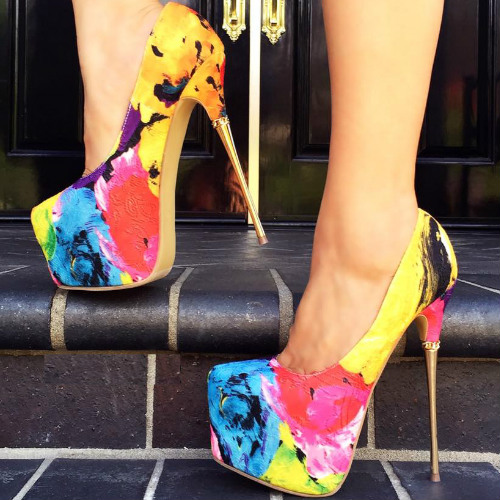 Platform Stiletto High Heel Pumps