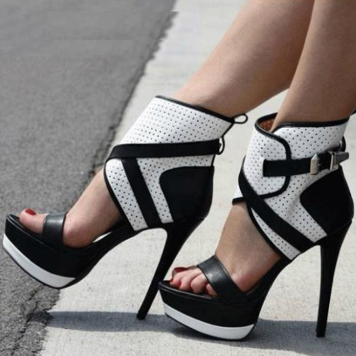 Open Toe Platform Stiletto Heels