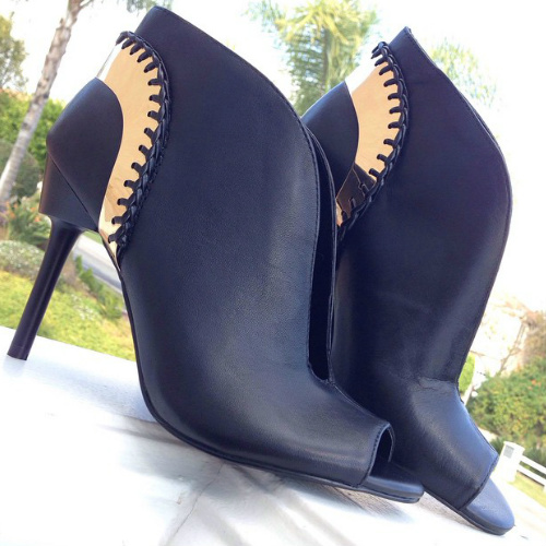 Fergie Divine Open Toe Bootie Heels