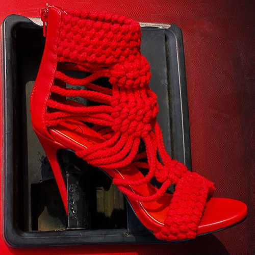 Privileged Lexie Woven Fabric Upper Heels