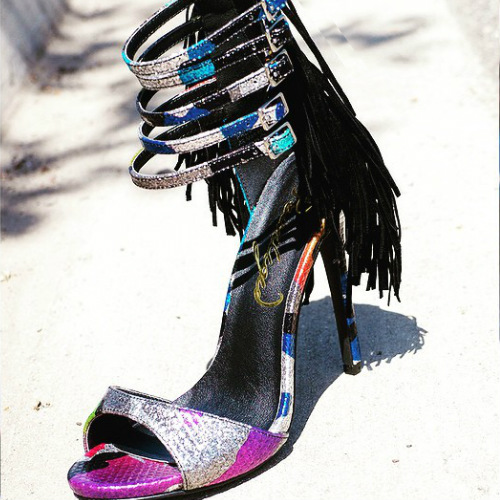 Privileged Shoes Probe Fringe Zip Back High Heel