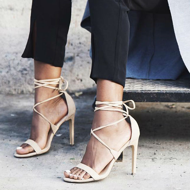 Steve Madden Leg Wrap Lace up Heels Presidnt