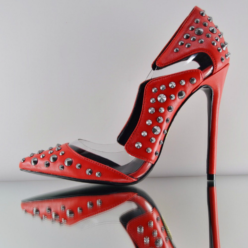 Lust for Life Killit Leather Studded Pointy Toe Pumps