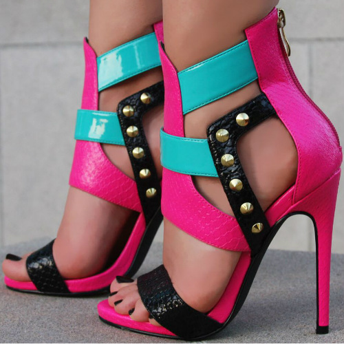 Nelly Bernal Pacco Multicolor Open Toe Sandals