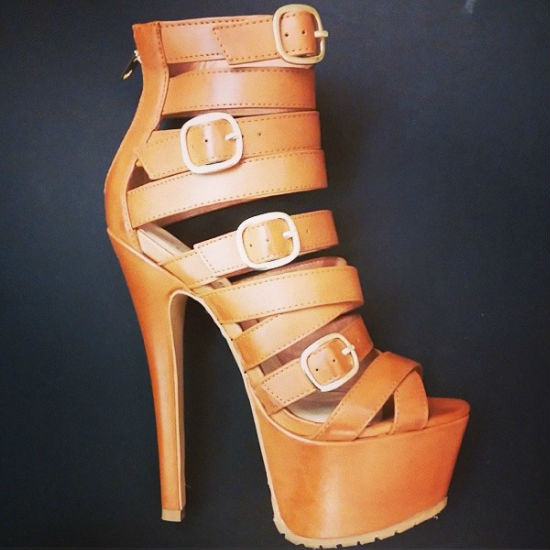 Ziginy Seaweed Multiple Straps Platform Heels