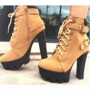 Discount Lace up Platform Booties