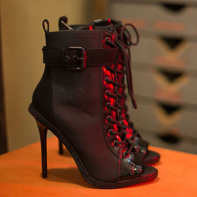 Gwen Stefani Tropic Lace up Open Toe Booties