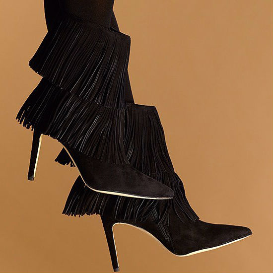 Sam Edelman Pointy Fringe Boots Belinda
