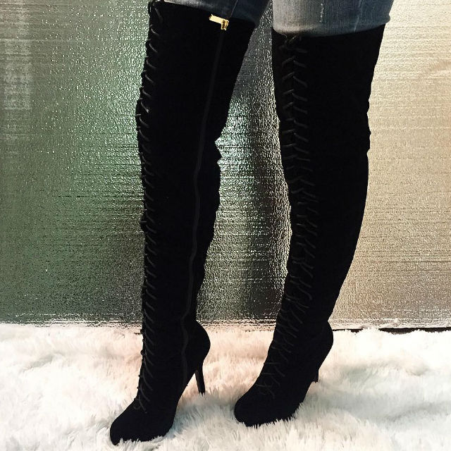 Thigh High Lacey Platform Boots