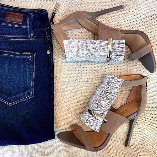 L.A.M.B. Leather Dress High Heel Sandals Media