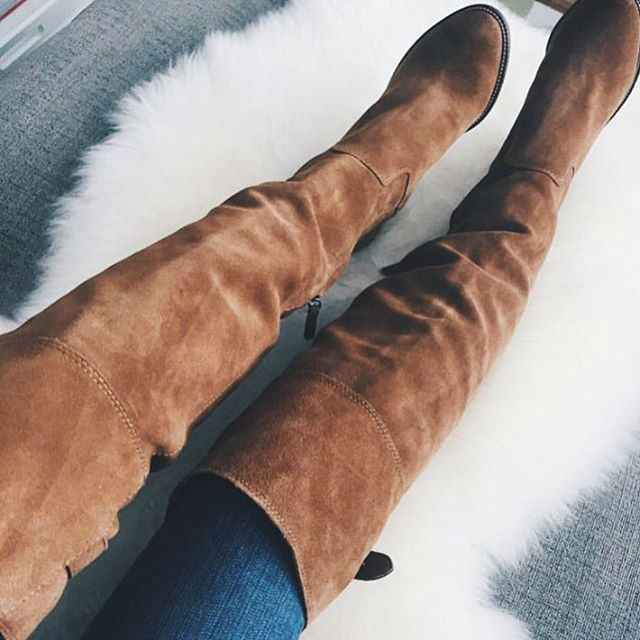 Dolce Vita Leather Suede Over the Knee Boots Ohanna