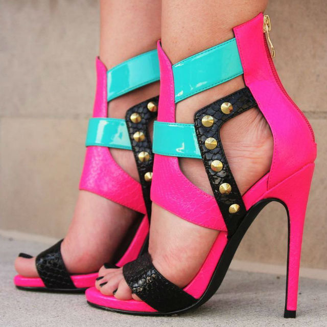 Nelly Bernal Pacco Multicolor Open Toe Sandals
