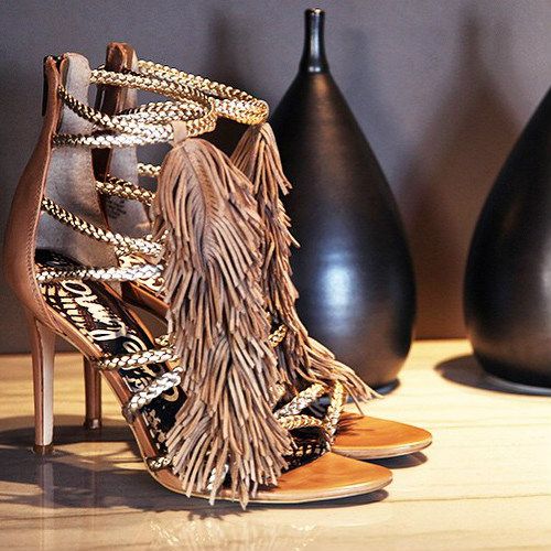 Sam Edelman Leather Fringe Sandals