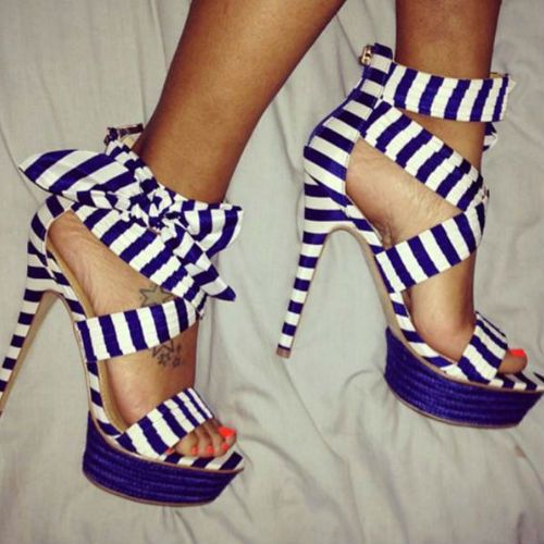 Ziginy Ankle Bow Platform Sandals