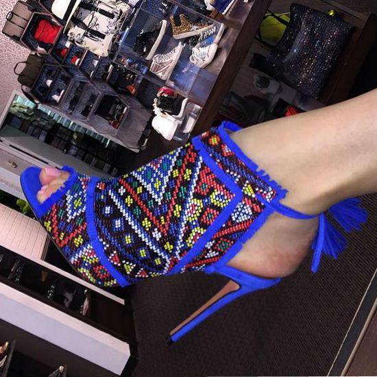Aquazzura Open Toe Trim Fringe Heels Colorado Aquazzura Open Toe Trim Fringe Heels Colorado