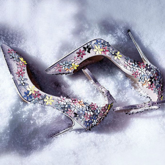 Jimmy Choo Lorelai Flower Embellished Pumps